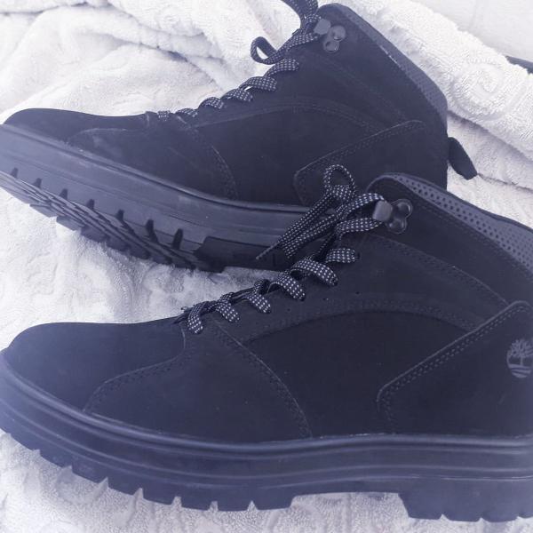 bota timberland original em couro preta