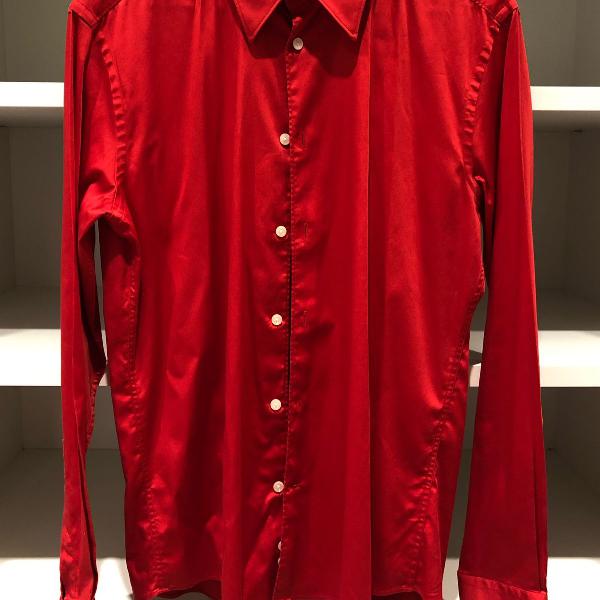 camisa versace on the floor vermelha