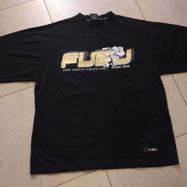 camiseta Fubu larga preta tamanho XL estilo skatista