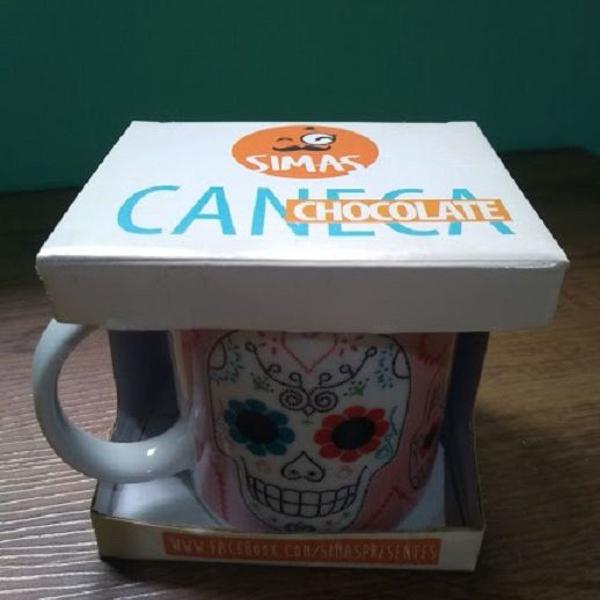 caneca estampa caveira mexicana