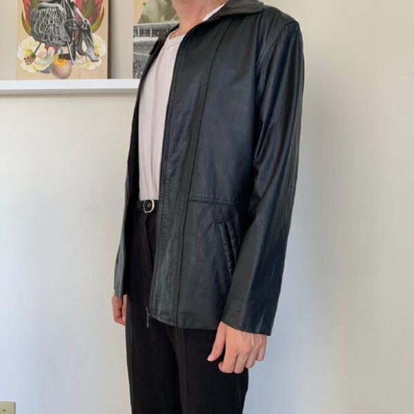casaco de couro matrix