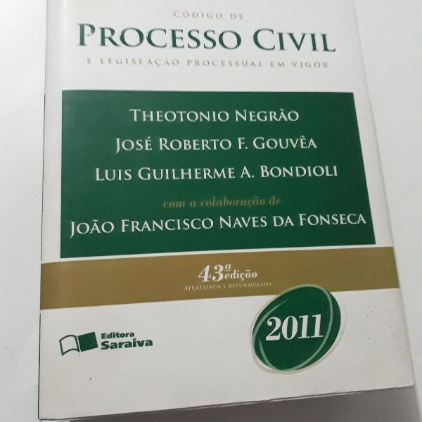 código de processo civil e legislação processual em