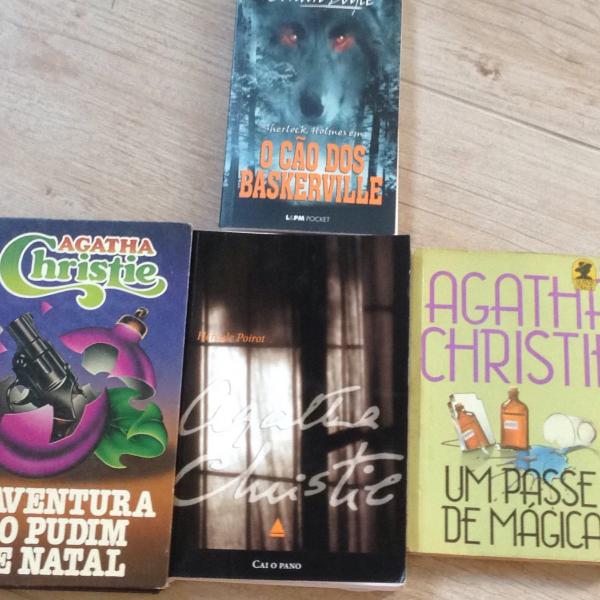 combo mistério: agatha christie e sir arthur conan doyle