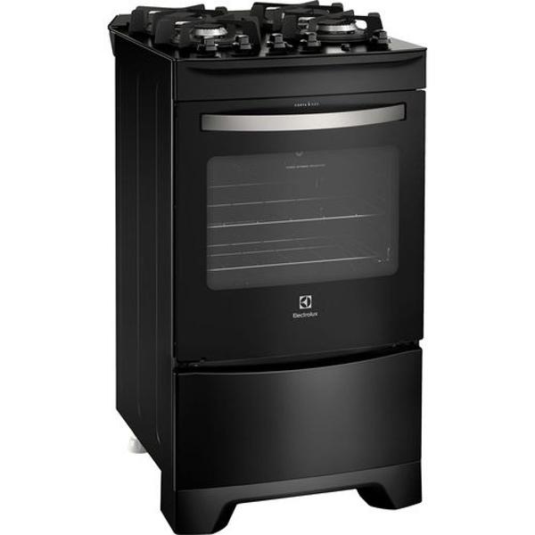 fogão electrolux 4 bocas 52lpv mesa de vidro - preto