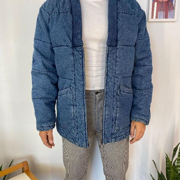 jaqueta bombet jeans puffer zara anos 90 clássica retrô