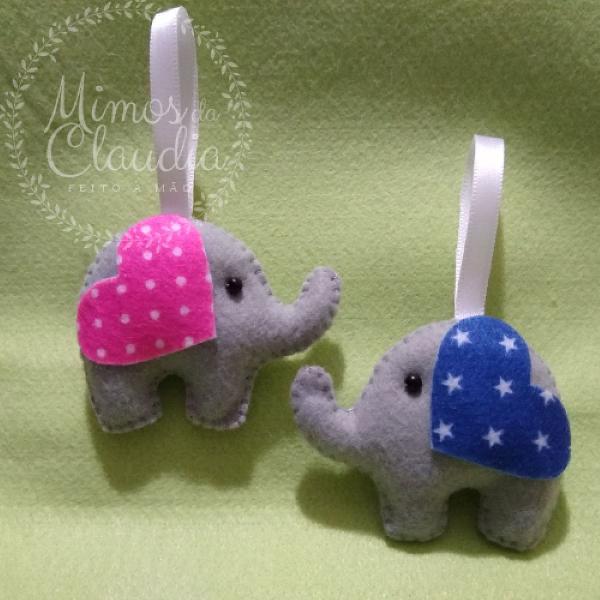kit 2 chaveiro elefante