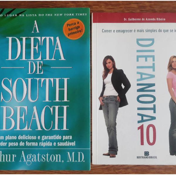 kit livro dieta de south beach e dieta nota 10