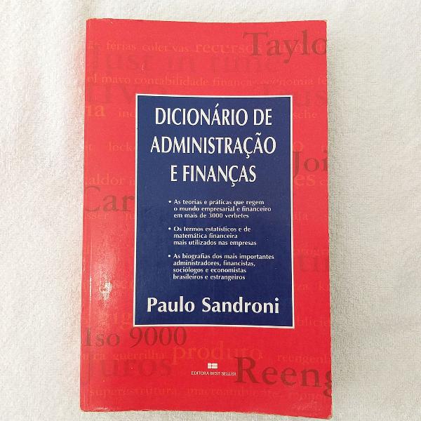 livro dicionário de administração e finanças