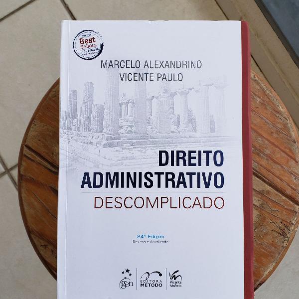 livro direito administrativo descomplicado + caderno de