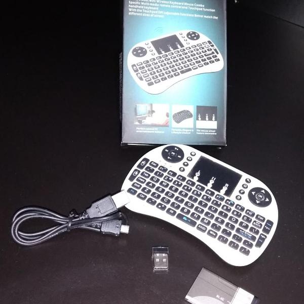 mini teclado mouse touchpad wireless wifi i8 tv box usb pc