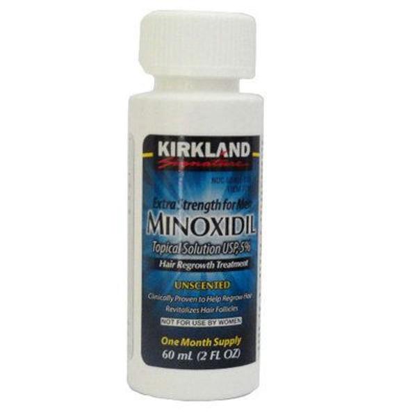 minoxidil kirkland p/ barba e cabelo (kit c/ 01 frasco)