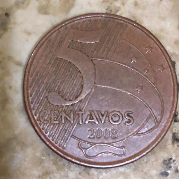 moeda 5 centavos 2008