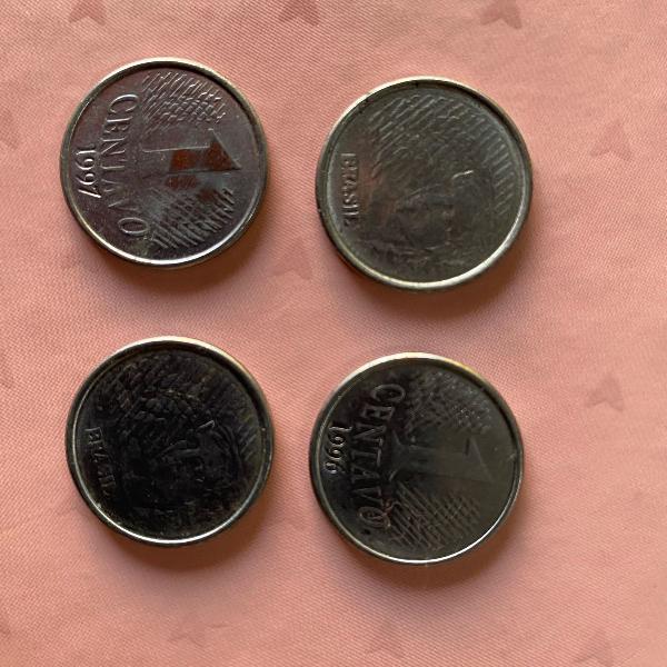 moedas de 1 centavo