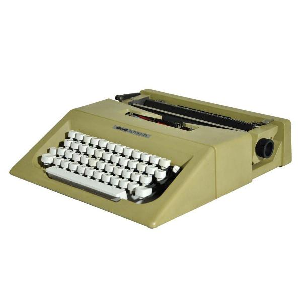 máquina de escrever olivetti lettera 25 - com bolsa