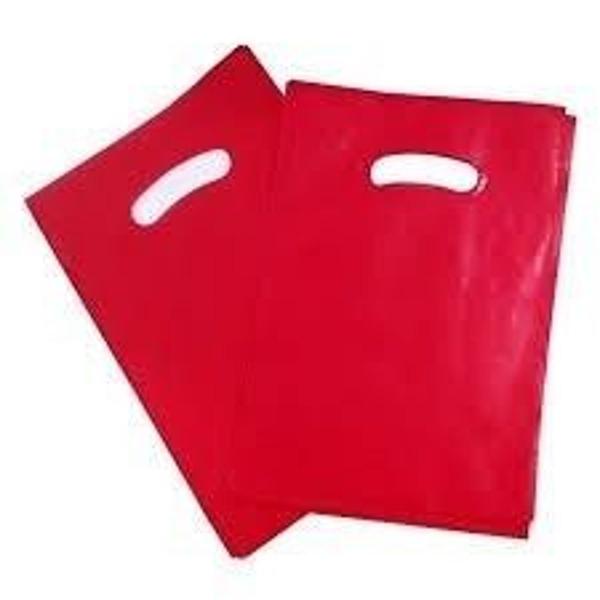 sacola plástica - vermelha