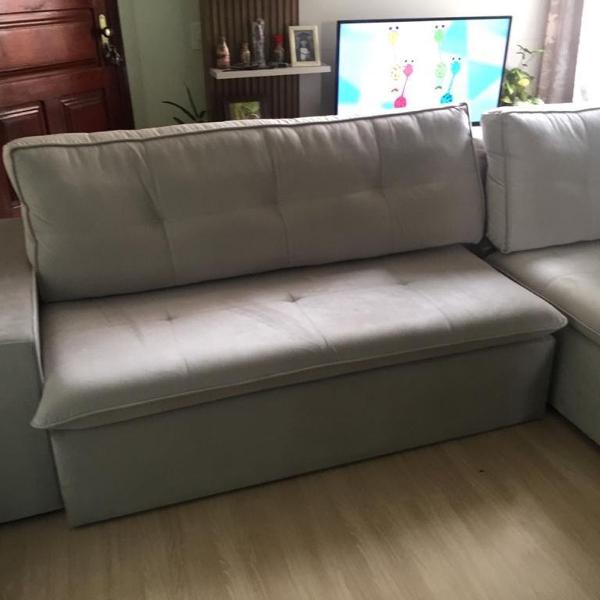 sofá reclinável vip onix de canto