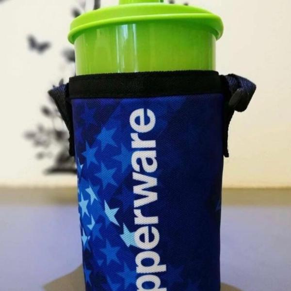 tupperware copo com case importado azul/verde