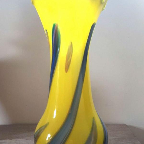 vaso em vidro decorativo Amarelo