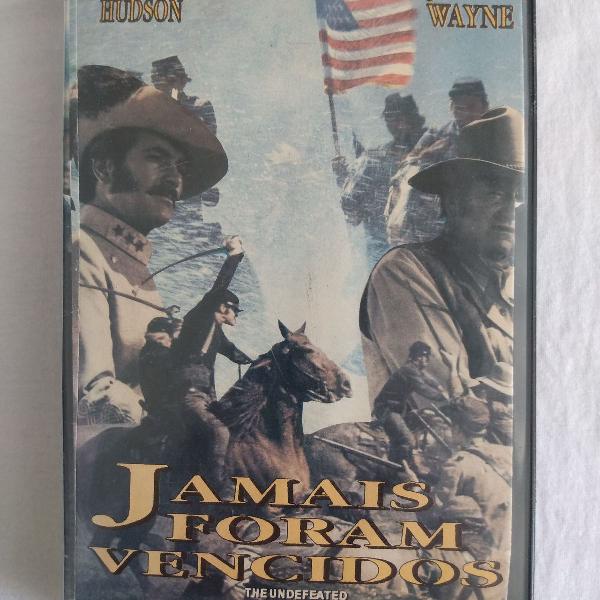 vhs filme jamais foram vencidos - john wayne / rock hudson