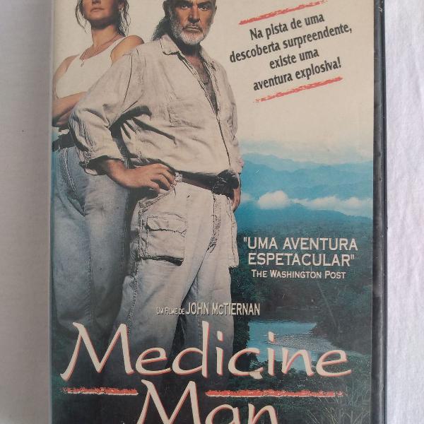 vhs filme medicine man, o curandeiro da selva - sean connery