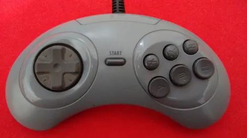 2 Controle Mega Drive Original Cinza S