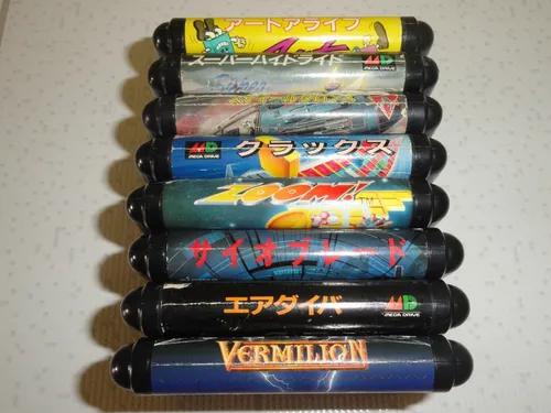 Barato 8 Fitas Mega Drive Sega Japones Japan Klax Vermilion