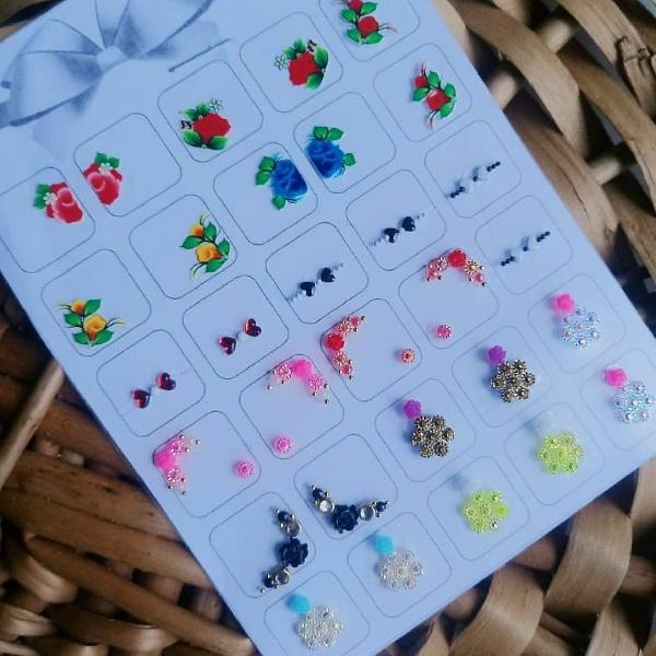 Cartelão de adesivos para unhas