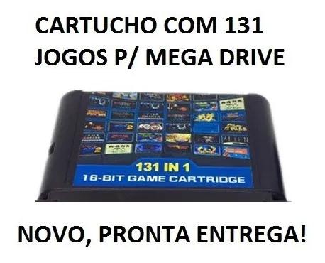 Fita Cartucho Com 131 Jogos Games Para Mega Drive Sega