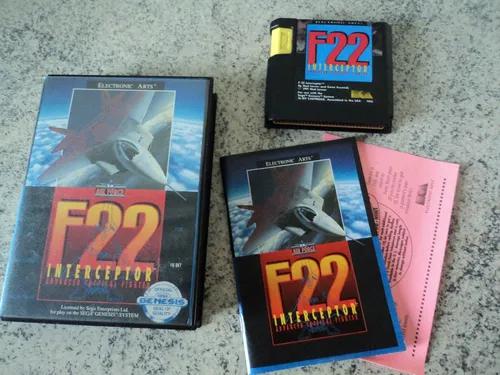 Fita Original Mega Drive F-22 Interceptor Caixa E Manual