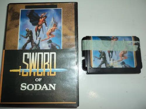 Fita Para Mega Drive Sword Of Sodan Com Caixa Locadora