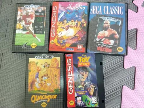 Lote 5 Jogos Originais Mega Drive (quackshot, Alladim Etc)