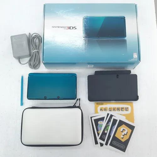 Nintendo 3ds Azul Acqua - Caixa + Brindes