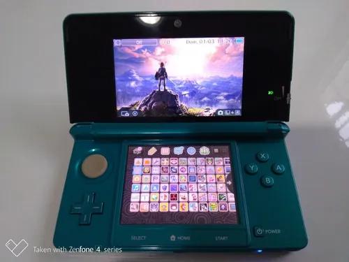 Nintendo 3ds Edição Azul Aqua 32gb 300 Jogos