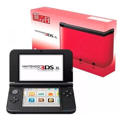 Nintendo 3ds Xl Vermelho Preto + 4 Jogos + Capa Silicone