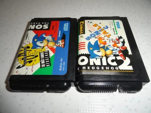 Oferta 2 Fitas Sega Mega Drive Japones Orig Sonic 1, 2 Japan