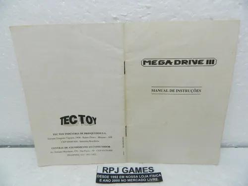 So O Manual Do Mega Drive 3 - Loja Centro Rj
