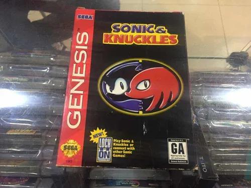 Sonic Knuckles - Original Mega Drive Gênesis Jogo Usado