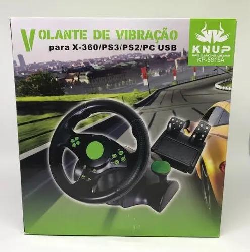 Volante Para Jogos De Corrida Knup Kp_5815a Pc Xbox Ps3 Ps2