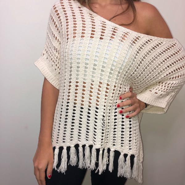 blusa tricot of white off-white american eagle outfitters