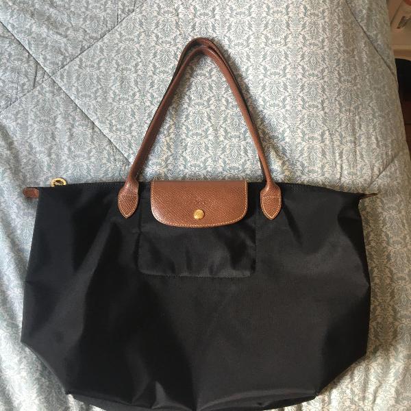 bolsa de ombro longchamp preta