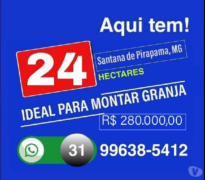 Vende 24 Hectares, Região Santana de Pirapama, MG