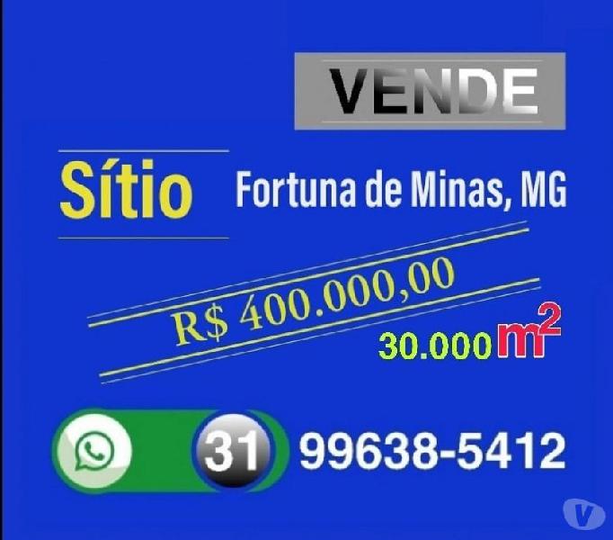 Vende Sitio, Fortuna de Minas, Estado de Minas Gerais