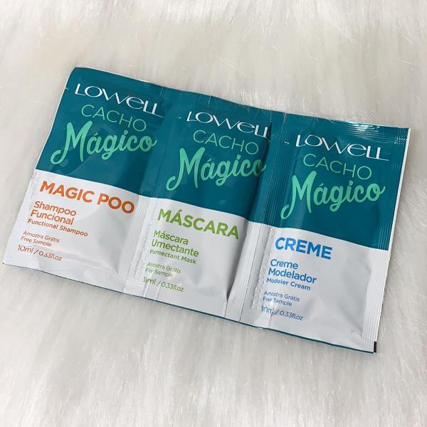 kit amostra da lowell cacho mágico magic poo mascara e