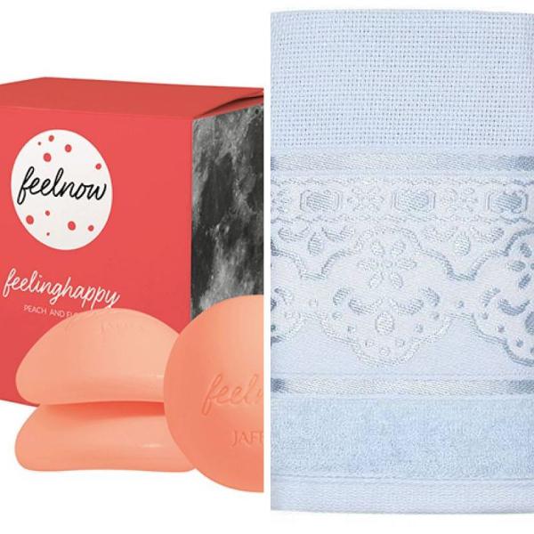 kit beleza e banho - caixa de sabonetes feelnow jafra +