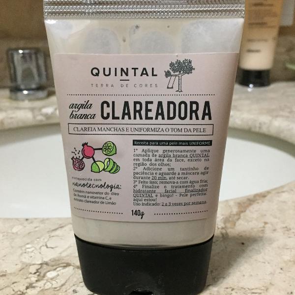 máscara argila clareadora quintal