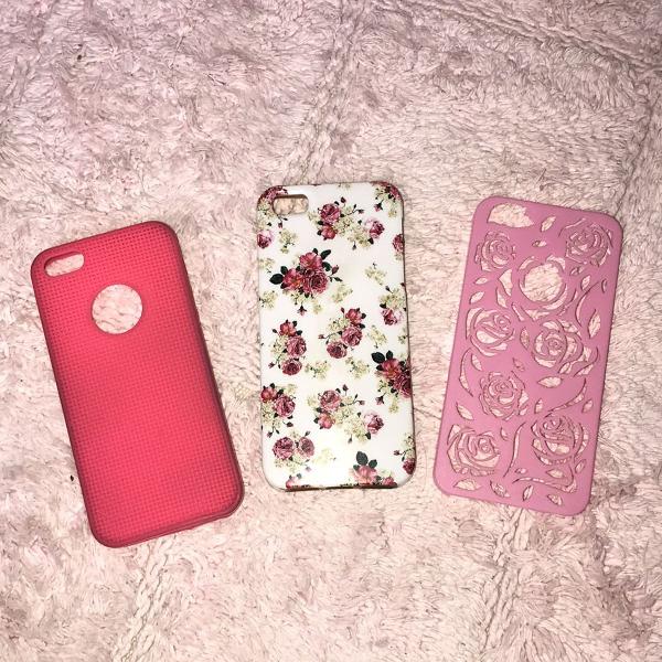 3 capinhas para iphone 5s/5c/5