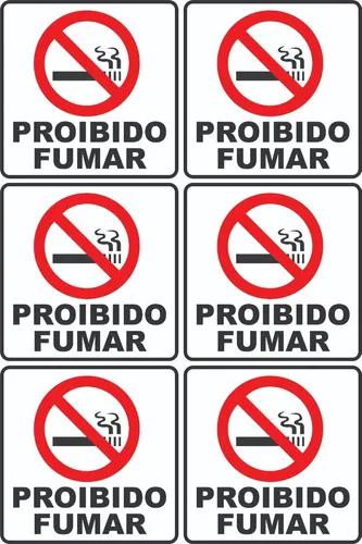6 Adesivos Proibido Fumar Vida Saudável Viver B