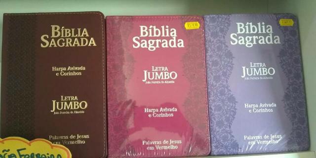 Biblia letra JUMBO com harpa