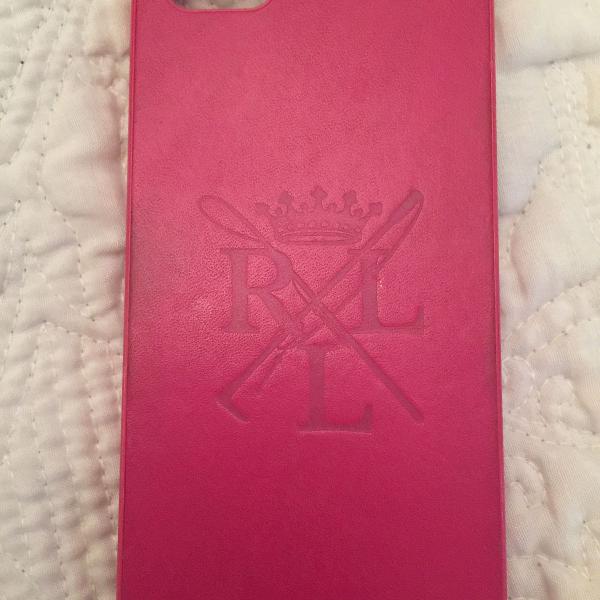 Capa IPhone 5s em couro Pink Polo Ralph Lauren