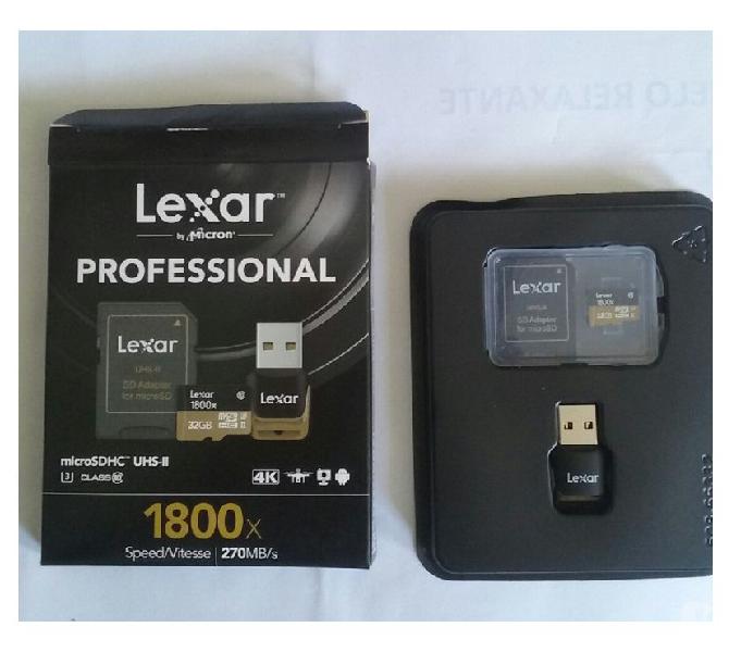 Cartao de memoria profissional Lexar 32Gb microSDXC alta per